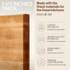 JOHN BOOS R-BOARD SERIES RECTANGULAR MAPLE CUTTING BOARD 20”X15” – 1.5” THICK New