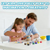 DCVREDF POTTERY WHEEL KIDS 3 CLAY KITS PAINTING SUPPLIES COMPLETE - BLUE/WHITE