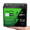 ERYY 12V 23.4AH LIFEPO4 LITHIUM BATTERY WITH 30A BMS & LCD VOLTMETER - BLACK