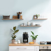 DELTA CYCLE MODERN 24 IN X 24 IN WOOD FLOATING SHELF SET 2 COUNT - WOOD