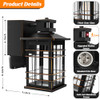 Motion Sensor Dusk Dawn Outdoor Wall Light Fixture with GFCI Outlets