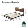 ZINUS SUZANNE 37 Inch Metal Wood Platform Bed Frame Assembly - Chestnut - 14Q