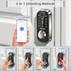 OKIBB SMART LOCK WITH WI-FI KEYLESS ENTRY DOOR LOCK APP TOUCHSCREEN - SILVER