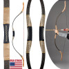 TOP ARCHERY HORSEBACK 45LB ARCHERY MONGOLIAN HORSE BOW - BLACK/GOLD-ACCENTS