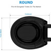 QEETEX ROUND TOILET SEAT FOR ADULT AND CHILD BUILT-IN POTTY TRAINING SEAT, BLACK New