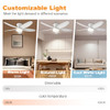 AYSEMO 42" Low Profile Flush Mount Ceiling Fan with Lights & Remote - White
