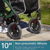 ELENKER ALL-TERRAIN 2IN1 ROLLATOR WALKER TRANSPORT CHAIR FOLDING - GREEN