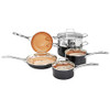 AMAZON BASICS CERAMIC NONSTICK COOKWARE SET, FRIENDSHIP GOLD - CC101AZ