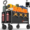 YACONA WAGEN CARTS FOLDABLE LIGHTWEIGHT PORTABLE SHOPPING CART - BLACK New