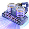 GXZSK MATTRESS VACUUM CLEANER, 253.7NM UV-C LIGHT, HEATING, DUAL CUP - PURPLE