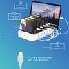 HERCULES TUFF 6 PORT CHARGING STATION WITH CABLES HT-CS-6 - WHITE