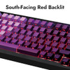 LEMOKEY X4 QMK Wired Mechanical 75% Layout South-Facing Red Backlit STP - Purple