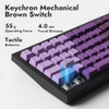 LEMOKEY X4 QMK Wired Mechanical 75% Layout South-Facing Red Backlit STP - Purple