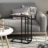 FURINNO CAMNUS MODERN LIVING C SHAPED SOFA SIDE TABLE - FRENCH OAK GRAY