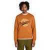 TB0A5MAJ Timberland Men's Brand Carrier Graphic Crew Leather Brown L New