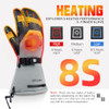 MOUNT TEC EXPLORER 5 BATTERY HEATED GOATSKIN 3-FINGER SKI MITTEN - SIZE M