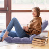 MURAGO FOLDING FLOOR CHAIR BACK SUPPORT ADJUSTABLE JAPANESE - LIGHT GRAY