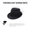 SIMPLICITY UNISEX TIMELESSLY CLASSIC MANHATTAN FEDORA HAT - BLACK