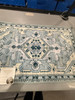 KATHY IRELAND HOME FLANNEL PLUSH AREA RUG 20"X32" - BLUE/WHITE/BEIGE New