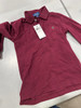 POLO RALPH LAUREN BURGUNDY KIDS LONG SLEEVE POLO SHIRT SIZE: YOUTH 6 - BURGUNDY New