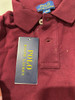 POLO RALPH LAUREN BURGUNDY KIDS LONG SLEEVE POLO SHIRT SIZE: YOUTH 6 - BURGUNDY New