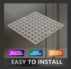 4" Shower Drain Cover Replacement Nickel Brushed, Shower Drain Grate Square