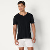 AMAZON ESSENTIALS Men's Cotton V-Neck Undershirt 6 Pack 2XL - BLK/GRY