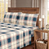 Kathy Ireland 4-Piece, Signature Plaid 100% Turkish Cotton Flannel, Queen New