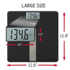 TAYLOR LIGHT POWERED DIGITAL BATH SCALE, HIGH 400 LB CAPACITY - BLACK