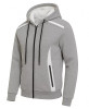 BLU ROCK MEN'S FLEECE LINED REFLECTIVE TECH FULL ZIP HOODIE - S - HEATHER GRAY New