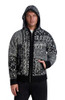 WL3S4308 KARL LAGERFELD MEN ABSTRACT PATTERN HOODED SWEATER SIZE S - BLACK/WHITE New
