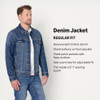 AMAZON ESSENTIALS MEN'S REGULAR FIT LOW STRETCH DENIM JACKET MEDIUM STONE WASH