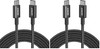 ANKER USB C TO USB C CABLE TYPE-C CHARGING CORD FAST CHARGE 10FT, 100W (2 PACK)
