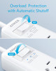ANKER SURGE PROTECTOR (2 × 900 JOULES), POWEREXTEND STRIP 6 OUTLETS - WHITE