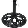 SUNNYDAZE 24LB CAST IRON PATIO UMBRELLA BASE HEAVY-DUTY ROUND METAL - BLACK