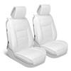 MOTORBOX CLASSIC FAUX LEATHER FRONT SEAT COVERS 2-PC SET - WHITE