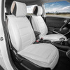 MOTORBOX CLASSIC FAUX LEATHER FRONT SEAT COVERS 2-PC SET - WHITE