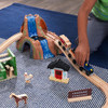 KidKraft Wooden Rural Farm Train Set 75 Pieces Children's Toy Vehicle Playset