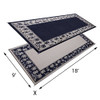 209181 Stylish Camping Outdoor Patio RV Camping Mat (9x18 FT) Black/Beige New