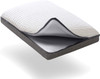 WAVVE 2-IN-1 BAMBOO COOLING PILLOW MEMORY FOAM, STANDARD SIZE - WHITE/GRAY New