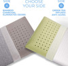 WAVVE 2-IN-1 BAMBOO COOLING PILLOW MEMORY FOAM, STANDARD SIZE - WHITE/GRAY New