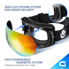 VANRORA SKI GOGGLES INTERCHANGEABLE LENS,BLACK FRAMES/GRAY LEN REVO RED COATINGS