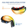 VANRORA SKI GOGGLES INTERCHANGEABLE LENS,BLACK FRAMES/GRAY LEN REVO RED COATINGS