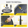 YSSOA 24.2 LBS 17.7" Market Umbrella Base Heavy Duty Round Patio Umbrella New