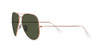 RAY BAN CLASSIC AVIATOR SUNGLASSES 62-14-140 - ROSE GOLD/GREEN