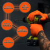 8 Mil Disposable Nitrile Rubber Gloves 100 Count Orange Medium New