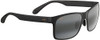 Maui Jim Sunglasses RED SANDS RECTANGULAR - MATTE BLACK/GRAY POLARIZED 59/17-140