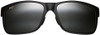 Maui Jim Sunglasses RED SANDS RECTANGULAR - MATTE BLACK/GRAY POLARIZED 59/17-140