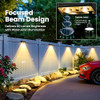 ESUNYD SOLAR FENCE LIGHTS OUTDOOR 16 PACK - BLACK