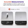ETEKCITY DIGITAL FOOD KITCHEN SCALE 304 STAINLESS STEEL-SILVER 22LB EKS-L221-SUS